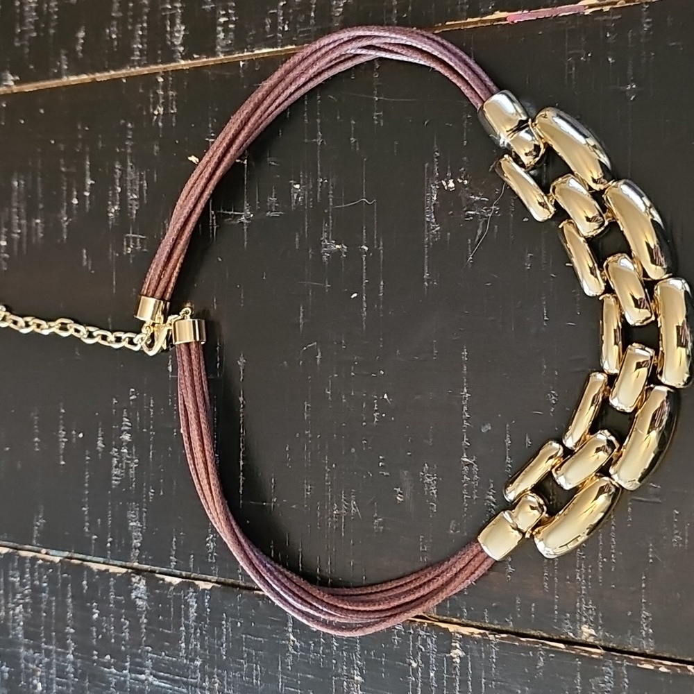 Gold and Brown Necklace